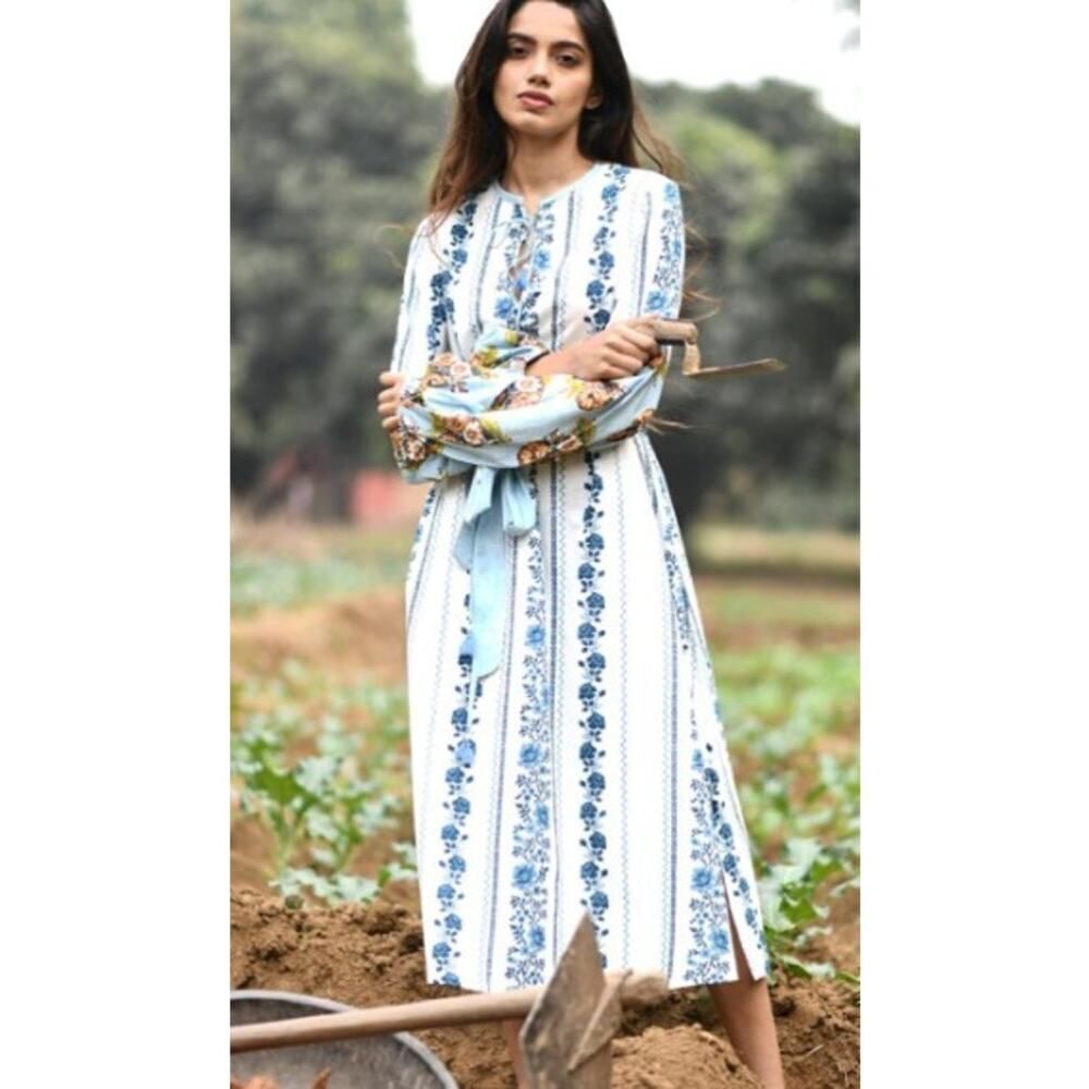 D’ascoli Zora Midi Dress in Blue Sz. S